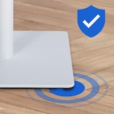 thumbnail of Banco de bar Damaso com revestimento em tecido cinza/branco