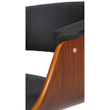 thumbnail of Set de 2 Taburetes de bar Vestal Nogal/negro/Simil cuero