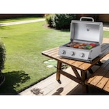 thumbnail of Tarrington House 3-brander tafel-gasbarbecue Cathan, grilloppervlak 32 x 52 cm, roestvrij staal, zilver