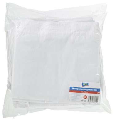 aro Bolsas de tipo camiseta plástico, 27 x 48 cm, blanco, 500 unidades