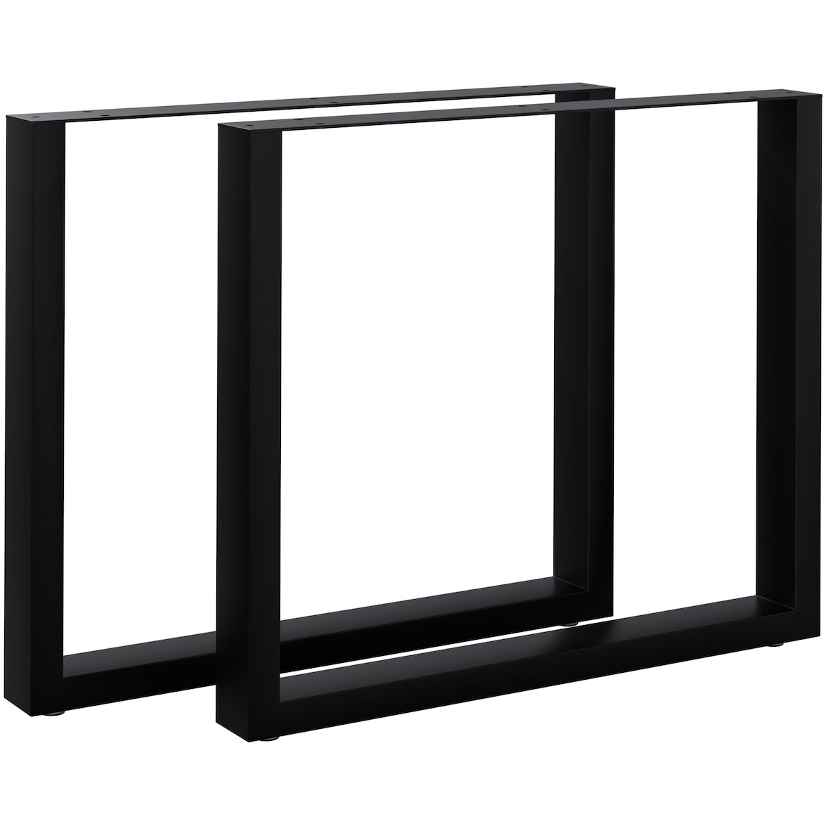 Lot de 2 pieds de table Ilkan Noir /80 cm