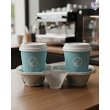 thumbnail of Becherhalter, praktische & kompostierbare Chinet-Transporthilfe für 2 Becher, 21 x 11 x 4 cm, 360 Stk