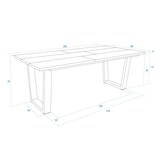 thumbnail of Eettafel, 194x90x74 cm, Voor 10 personen, Dining Table, Zwart Met U _542_4