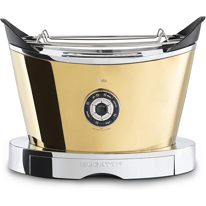 BUGATTI - Tostadora Volo Color oro PVD brillante - Acabado color liso - 930 vatios
