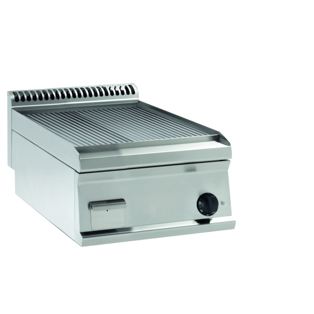 Gas-Grillplatte gerillt hartverchromt mit 1 Heizzone Tischgerät