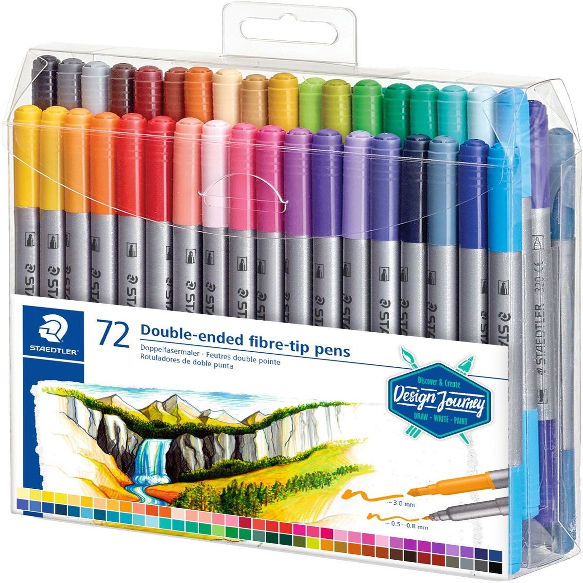 STAEDTLER Doppelfasermaler Twin-tip pen VE=4x72 Farben