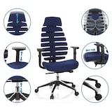 thumbnail of Silla de oficina / silla giratoria ERGO LINE II PRO tejido azul hjh OFFICE