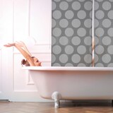 thumbnail of Relaxdays Duschrollo, 80x240 cm, Seilzugrollo für Dusche & Badewanne, Badrollo wasserabweisend, Decke & Fenster, grau