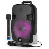 thumbnail of Enceinte Active sur batterie KoolStar STARLED08, 100W, Boomers 20cm à LED RVB, USB Bluetooth, 2 Microphones et télécommande