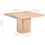 thumbnail of Table de salle à manger 120x120x77 cm Bois de manguier massif Modèle Sirius Ovale