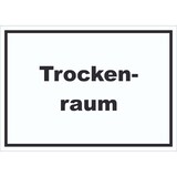 thumbnail of Trockenraum Schild mit Text Wäsche trocknen waagerecht A2 Rückseite selbstklebend