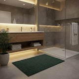 thumbnail of WellHome - Alfombra de Baño de Microfibra 50x80cm en color Verde Oscuro - Oruga