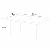 thumbnail of Tavolo Poly rattan rettangolare 150x90 Grand Soleil Boheme - Nero-S7050Y