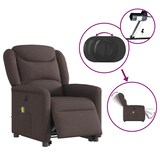 thumbnail of vidaXL Elektrischer Massagesessel mit Aufstehhilfe Dunkelbraun Stoff