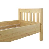 thumbnail of Hohes Holzbett 90x200 Kiefer natur Seniorenbett Einzelbett Zubehör wählbar V-60.55-09 ohne Zubehör