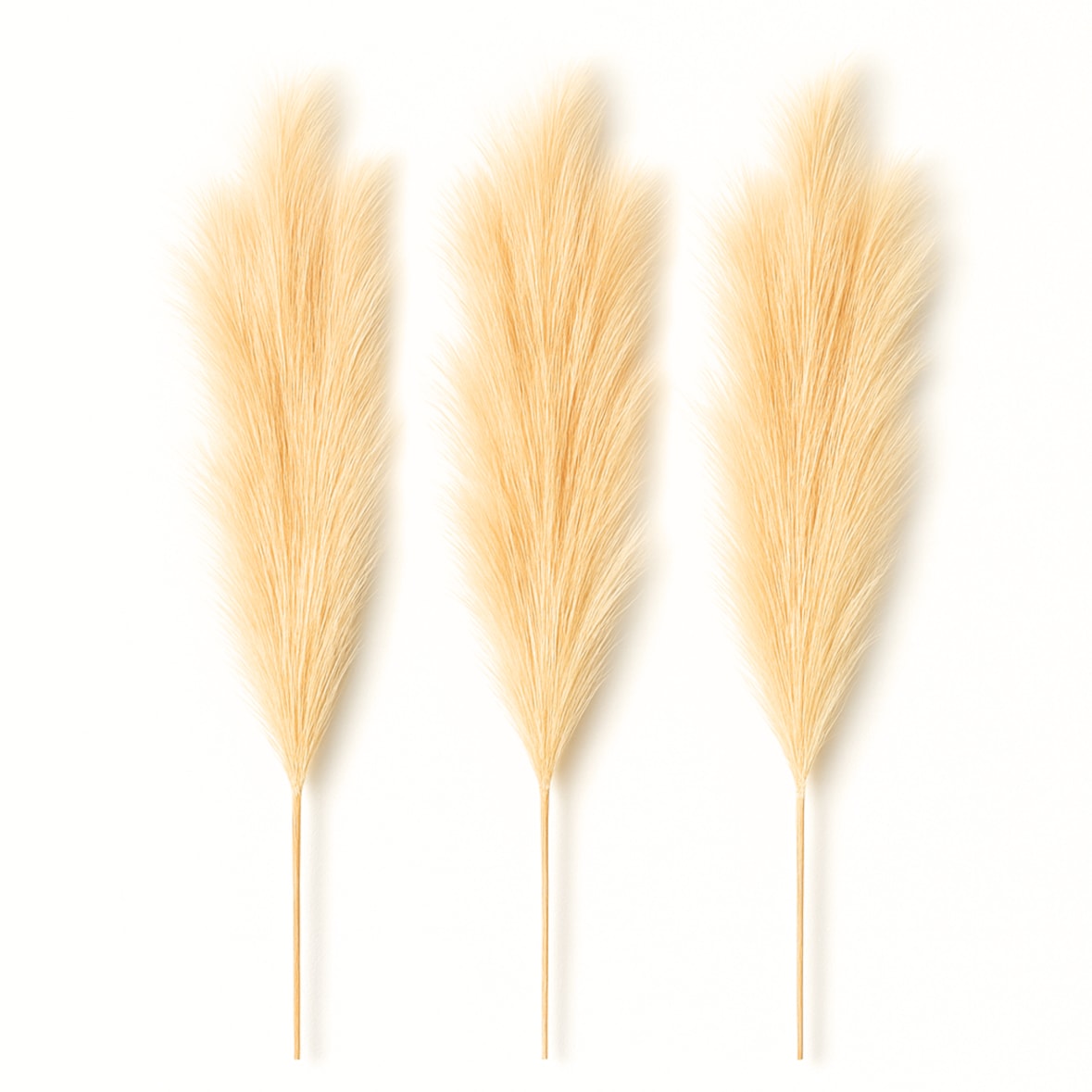 Künstliches Pampasgras (100 cm) – 3er Set in Creme - Beige