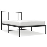 thumbnail of vidaXL Bedframe met hoofdbord metaal zwart 100x190 cm