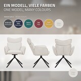 thumbnail of ML-Design Esszimmerstühle drehbar 2er Set Beige Stoff, 360° Drehstuhl mit Armlehne & Rückenlehne, Polsterstuhl Metallbeine