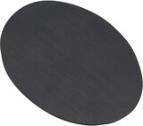 thumbnail of Flachteller Oval Alu gebürstet schwarz 17 x 12 cm