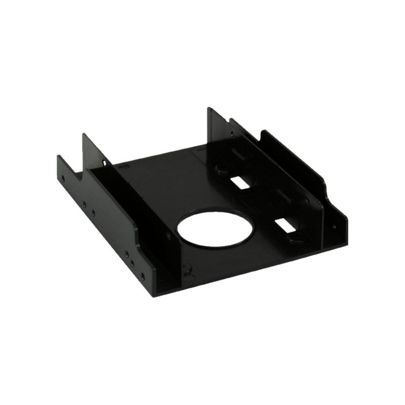 LC Power Einbaurahmen 3.5" auf 2x 2.5" Kunststoff Schwarz