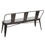 thumbnail of Décoshop26 - Banc 3 places banc de salle à manger cuir artificiel Chesterfield noir-gris 04_0000514