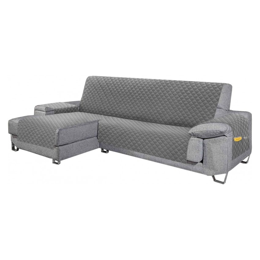 Funda Cubre Sofá Chaiselongue Acolchado Reversible Con Bolsillos HM'S HOME'SECRET