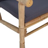 thumbnail of vidaXL 3-tlg. Garten-Lounge-Set mit Dunkelgrauen Kissen Bambus