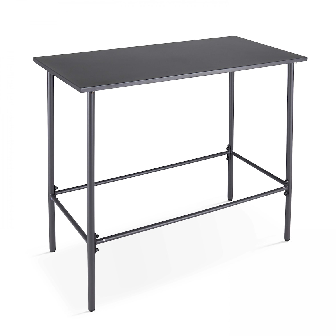 Tavolo da bar in metallo grigio carbone