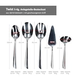 thumbnail of 5tlg. Justinus Twist Anlegeteile-Besteckset 1x Tortenheber, 1x Saucenlöffel, 1x Servierlöffel, 1x Salatlöffel & 1x Salatgabel