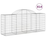 thumbnail of vidaXL Gabionen mit Hochbogen 14 Stk. 200x50x80/100cm Verzinktes Eisen