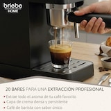thumbnail of Cafetera Espresso 20 Bares Compatible Cápsulas Nespresso y Café Molido Espumador Leche, Briebe, Nordic, EC1180BLK, Negro