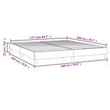 thumbnail of vidaXL Bettgestell ohne Matratze Blau 180x200 cm Stoff