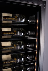 thumbnail of KLIMAITALIA Weinkühlschrank zwei Türen doppelt so warm. Unendliche Glastüren. LED-Beleuchtung. Edelst.regale. Thermo digital. Mod. SW224-2TB