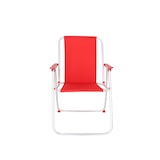 thumbnail of Wellhome - Cadeira de praia dobrável de metal vermelha 44x44x74 cm