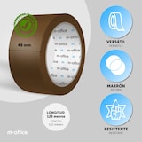 thumbnail of m-office Cinta Adhesiva, Cinta Adhesiva Marrón de Embalar, Rollo de Cinta para Embalaje de Cajas, Envíos y Mudanza (3 und, 48mm x 120m)