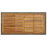 thumbnail of vidaXL Bartisch mit Regal Grau 120x60x110 cm Poly Rattan