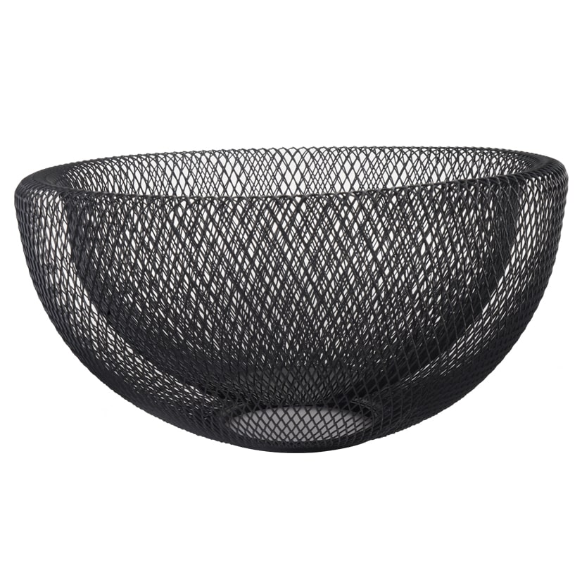 Eva panier double fil noir Ø 29.5 X 15 cm résine noire