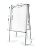 thumbnail of A1 Plakatständer Aluminium, doppelseitig, inkl. 2 Folien - grau