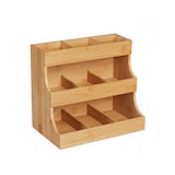 thumbnail of Relaxdays Tee Organizer, 9 Fächer, aus Bambus, HxBxT: 24 x 27 x 17,5 cm, Tee & Kaffeepads, Teeregal vertikal, natur