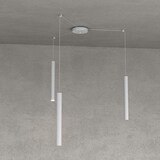 thumbnail of Sospensione Tubolare Moderna Round Tube 3 Luci In Metallo Grigio