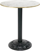 thumbnail of RestooTab - Tisch Versailles Ø60cm Dekor calacatta kanten messingfarben