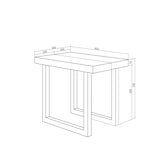 thumbnail of Ausziehbarer Konsolentisch, 222x90x73cm, Für 10 Personen, Holzbeine, Moderner Stil, Weiß und Zementgrau _ 301_41