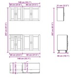 thumbnail of vidaXL 4-tlg. Küchenschrank-Set Porto Altholz-Optik Holzwerkstoff