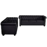 thumbnail of vidaXL Chesterfield Sofa 2-Sitzer und 3-Sitzer Kunstleder Schwarz
