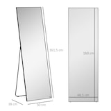thumbnail of HOMCOM Espelho de Pé Espelho de Corpo Inteiro de Liga de Alumínio com 2 Formas de Utilização 50x161,5x2 cm Preto