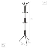 thumbnail of Cabide de parede Max Home 45x40x170 cm Metal com 12 cabides