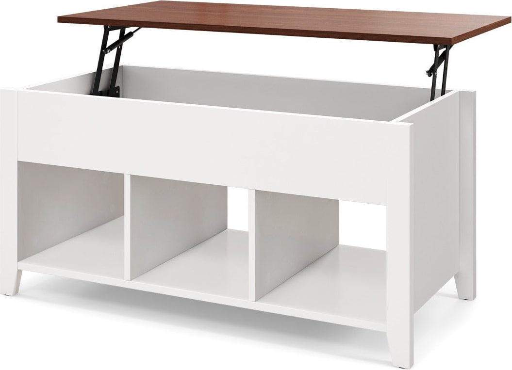 Helloshop26 - Couchtisch mit Hubfunktion 105 x 52 x 63 cm versteckter ...