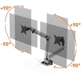 thumbnail of Durable Supporto per monitor Select Plus con braccio per 2 monitor, montaggio da tavolo, 1 pezzo, art. 509723. N. 509723