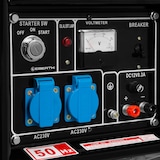 thumbnail of EBERTH 5,7 PS Stromerzeuger mit 3000 W Leistung 1-Phase, Diesel Stromerzeuger GG1-ERD3000E-1 mit 2x 230V und 1x 12V