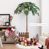 thumbnail of COSTWAY 180 cm Palma artificiale Albero artificiale illuminato con 250 luci LED in bianco caldo, con 813 punte e supporto in metallo